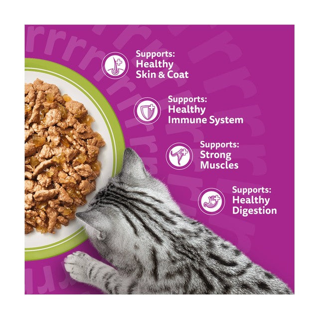 Whiskas Mixed Menu cat food pouches 12x85g, imported from the UK