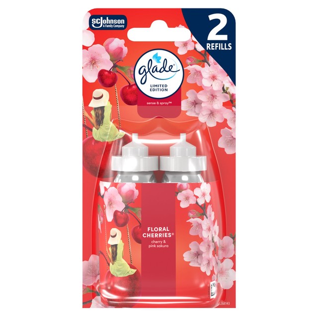 Glade air freshener refill Floral Cherries 2 x 18ml, UK version
