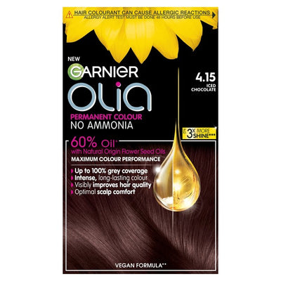 M&S Garnier Olia 4.15 Iced Chocolate Brown Permanent Hair Dye- Buy online at McGrocer