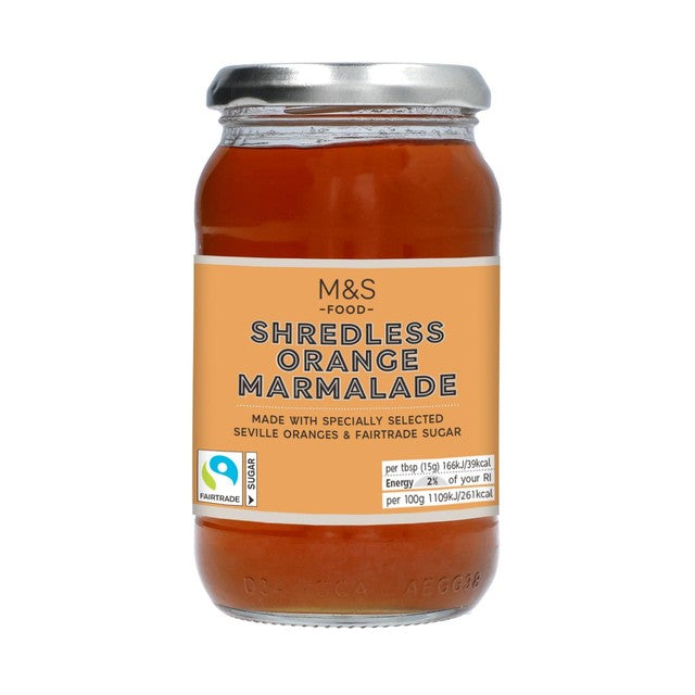 Marks and Spencer Orange Marmalade No Peel 454g, imported from the UK