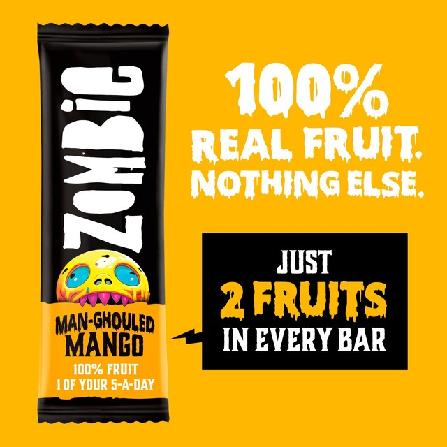 Zombie Snacks man-ghouled mango fruit bars 100g multipack (British brand)