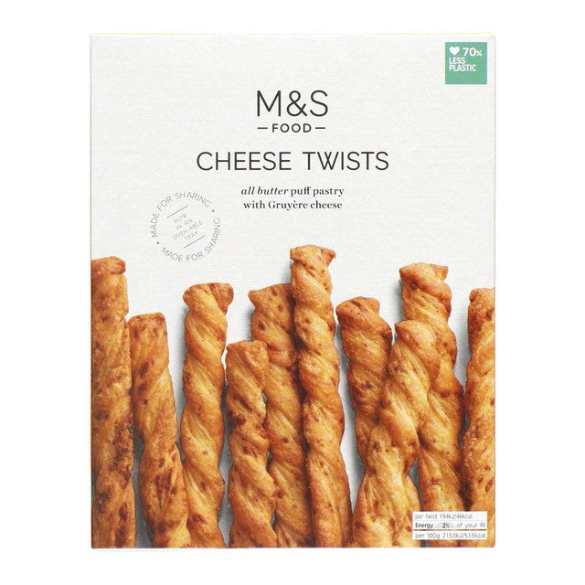 M&S all butter cheese twists 125g, imported from the UK