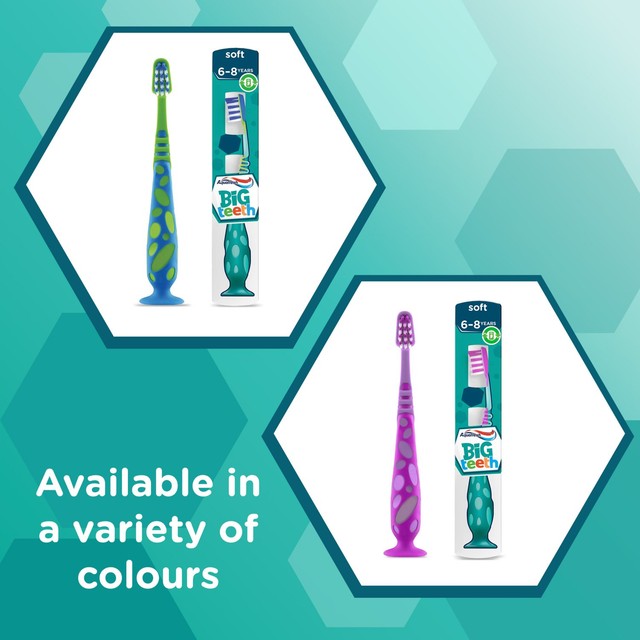 Aquafresh Big Teeth Kids Toothbrush for Ages 6-8 - British product