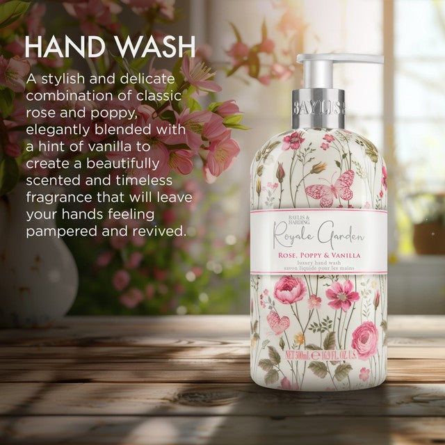 Baylis & Harding hand wash rose poppy vanilla, imported from the UK