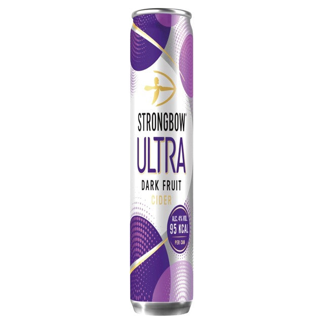 Strongbow Ultra Dark Fruit cider 150ml sample can, UK version