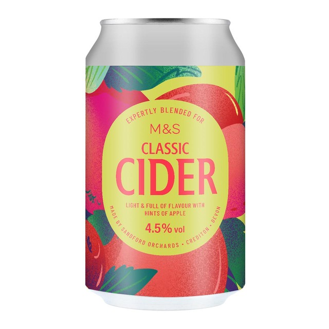 M&S Devon Orchard Cider 330ml, imported from the UK