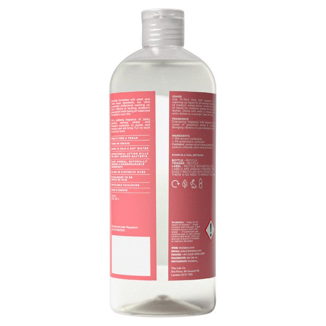 The Lab Co. energising washing up liquid 750ml (British brand)