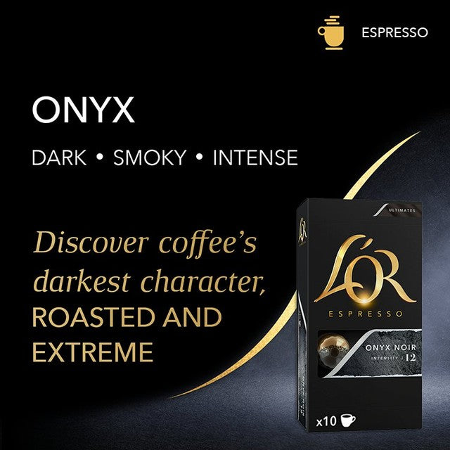 L'OR Onyx Intensity 12 coffee pods x10, UK version