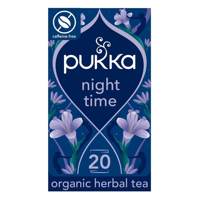 Pukka Herbal Tea Night Time Chamomile 20 Bags, imported from the UK