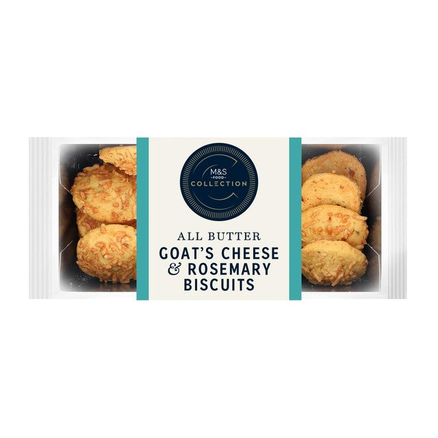 M&S goat's cheese and rosemary biscuits 80g, imported from the UK