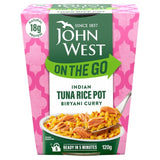 John West Indian Biryani Curry Tuna Rice Pot 120g, UK version