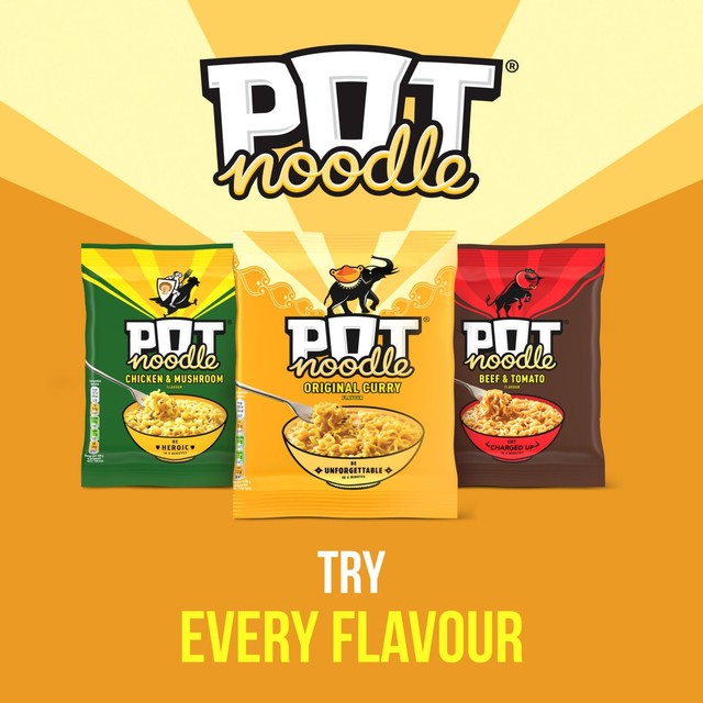 Pot Noodle Original Curry instant noodles 2 servings British brand