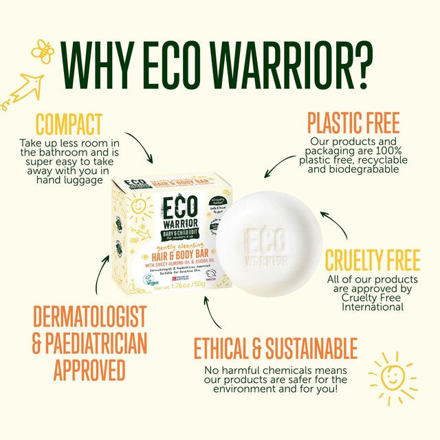 Little Soap Company Eco Warrior baby soap bar 50g - British product