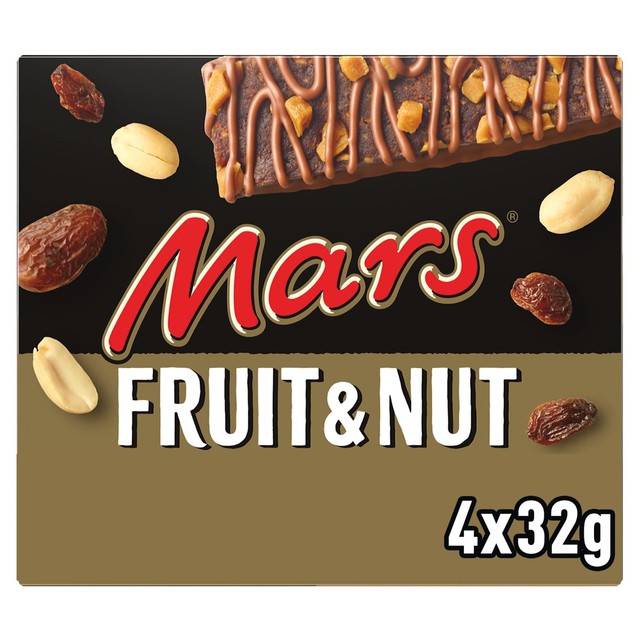 Mars Fruit and Nut snack bars 128g, imported from the UK