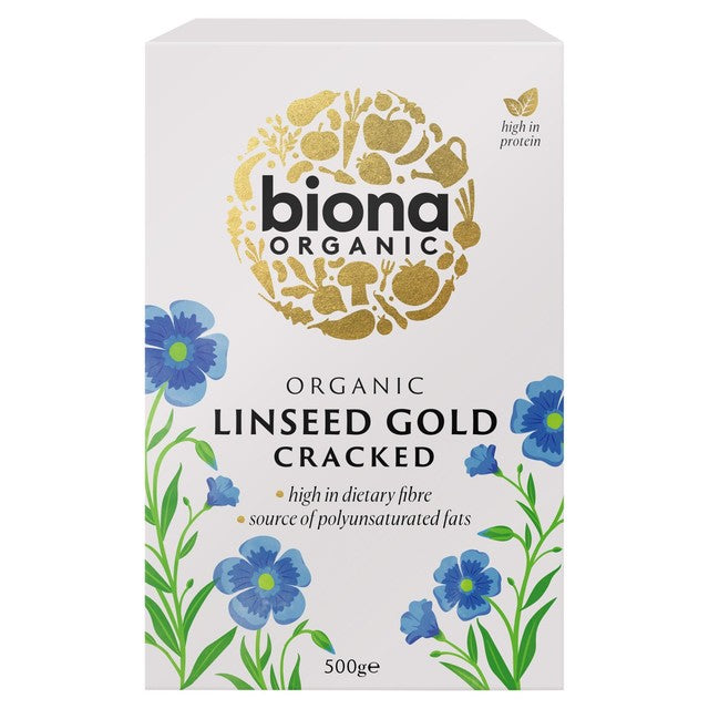Biona organic cracked linseed gold 500g - British product