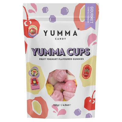 M&S Yumma Candy Yumma Cups Assorted Fruit Yoghurt Gummies 138g- Buy online at McGrocer