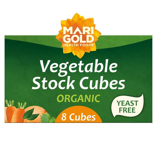 Marigold Health Foods organic yeast-free vegetable stock cubes 87g, imported from the UK