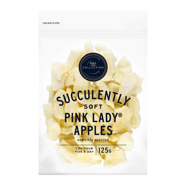 M&S dried Pink Lady apple slices 125g, imported from the UK