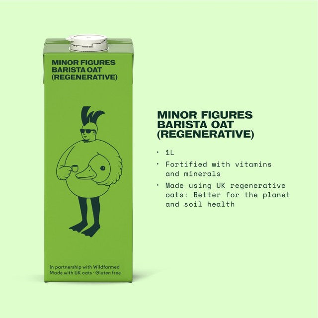 Minor Figures Wildfarmed Barista Oat, imported from the UK