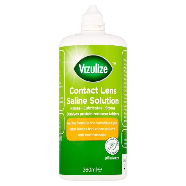 Vizulize saline solution for contact lenses 360ml (British brand)