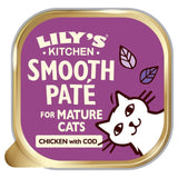 Lily's Kitchen mature smooth chicken and cod cat food pate 85g, UK version
