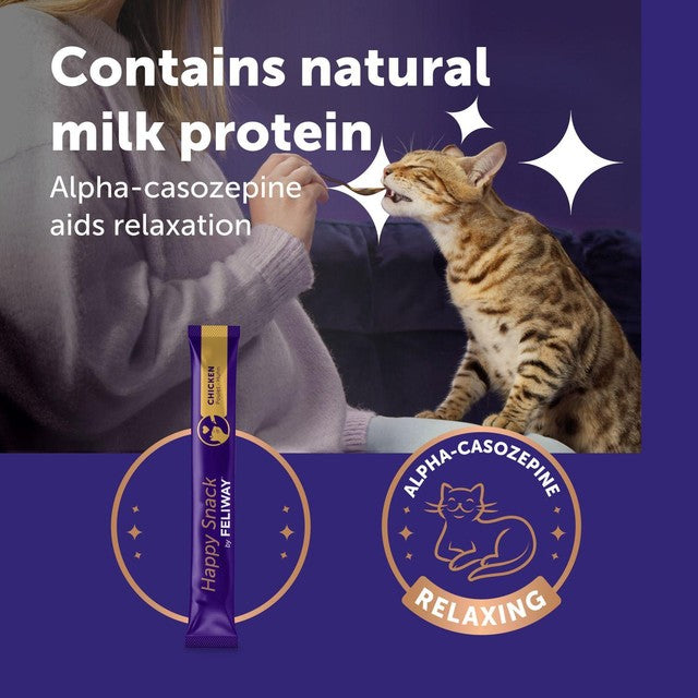 Feliway cat calming chicken treats 6 sticks, UK version