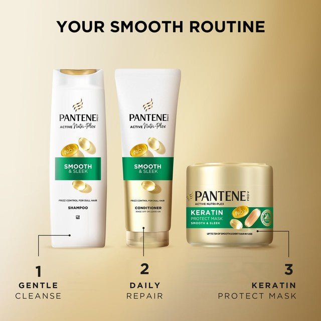 Pantene Smooth & Sleek shampoo 500ml, imported from the UK