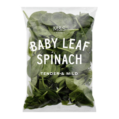 M&S Baby-Spinat, gewaschen und verzehrfertig, 120 g
