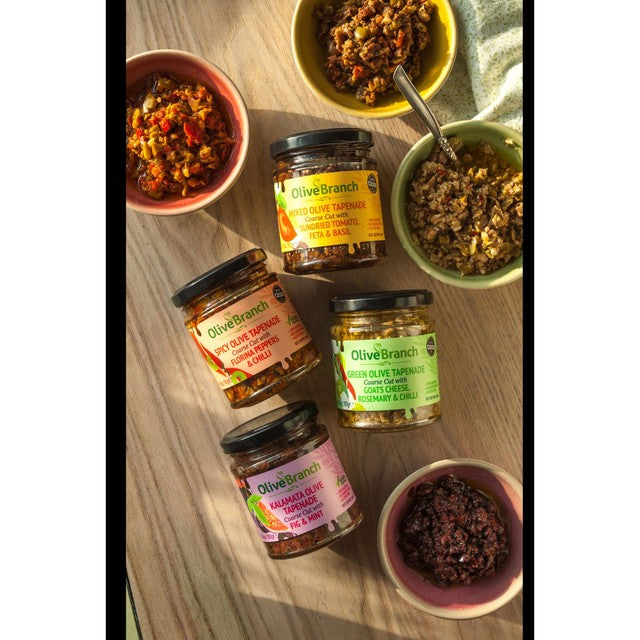 Olive Branch Kalamata Tapenade Fig Mint 180g, imported from the UK