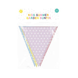 Summer Days children's garden bunting pastel polka dot 4.5m, UK version