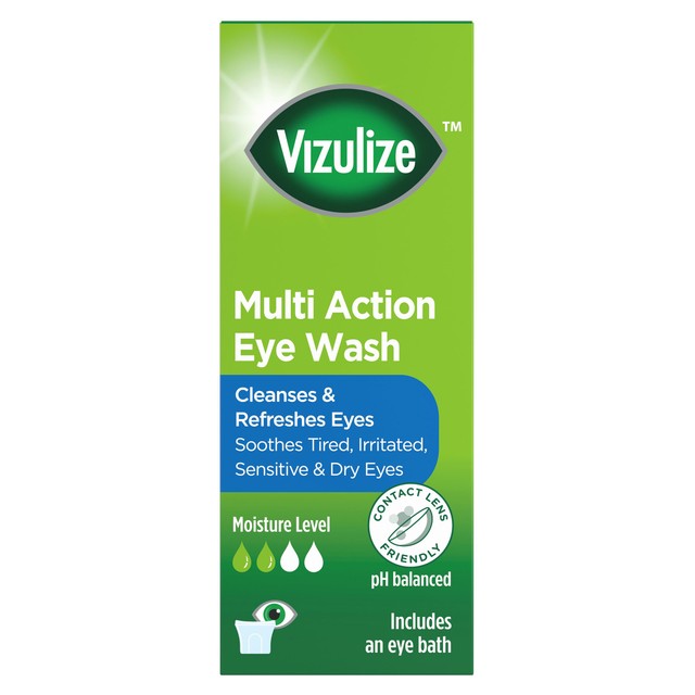 Vizulize Multi Action Eye Wash 300ml (British brand)