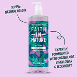 Faith In Nature lavender geranium body wash 1L - British product
