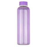 Cooke & Miller Lilac Ribbed Glass Water Bottle 500ml, UK version