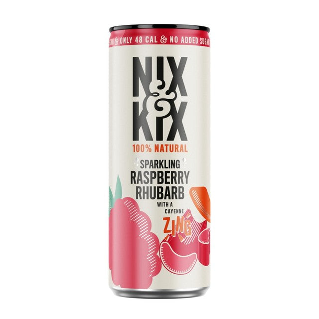 Nix & Kix Raspberry & Rhubarb drink 250ml, imported from the UK