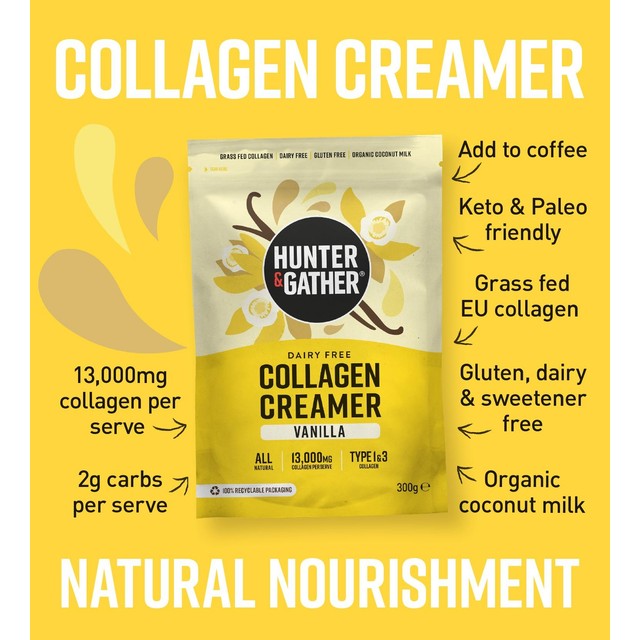 Hunter & Gather vanilla collagen creamer 300g, UK version