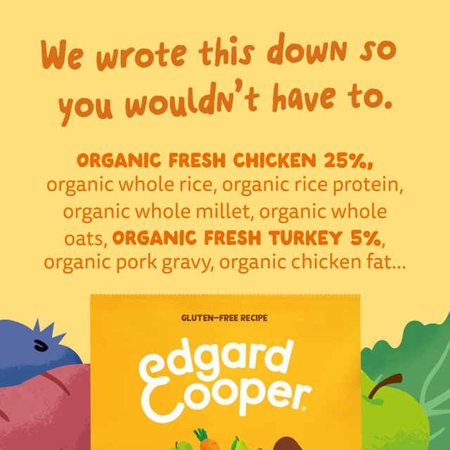 Edgard & Cooper gluten free organic turkey and chicken dry dog food 2.5kg - British product