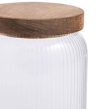 M&S medium ribbed glass storage jar, imported from the UK