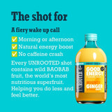 Unrooted Mighty Ginger, Chilli & Baobab health shots 420ml (British brand)