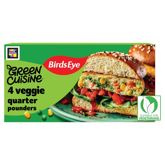 Birds Eye veggie quarter pounders 4 pack, UK version