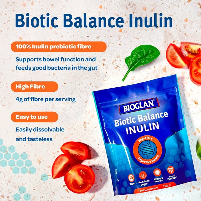 Bioglan Inulin fibre supplement powder 250g - British product