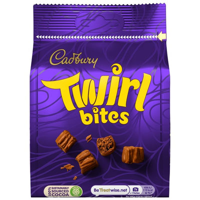 Sac de chocolat au lait Cadbury Twirl Bites 109g