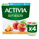 Activia Peach No Added Sugar Fat Free Yogurt 4x115g