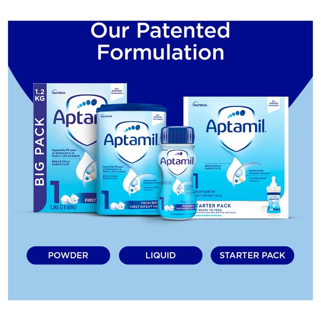 Aptamil First Infant Milk ready-to-feed liquid 4x200ml - British product