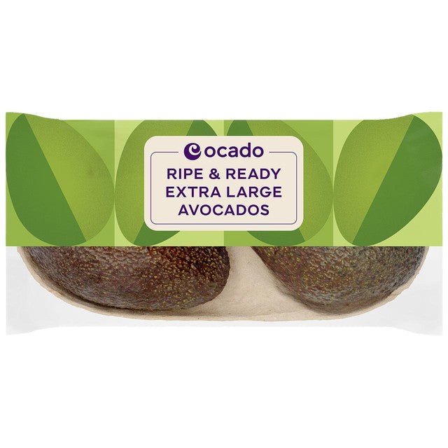 Ocado extra large Hass avocados 2 pack, imported from the UK