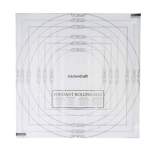 Sweetly Does It fondant rolling mat 50 x 50 cm (British brand)