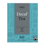 M&S decaffeinated tea bags 80 teabags, imported from the UK