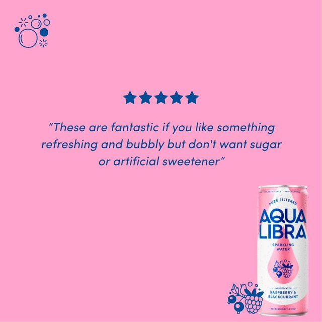 Aqua Libra raspberry blackcurrant water 4x330ml - British product