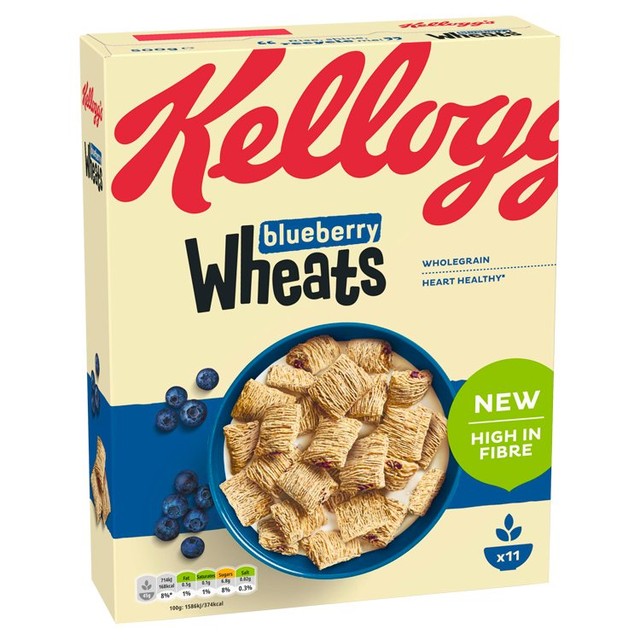 Kellogg's Blueberry Wheats cereal 500g, UK version