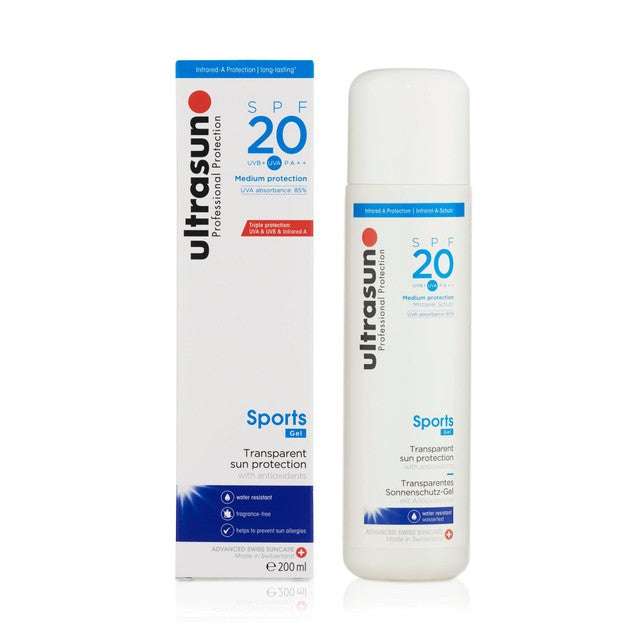 Ultrasun SPF 20 Sports Gel Sunscreen 200ml (British brand)
