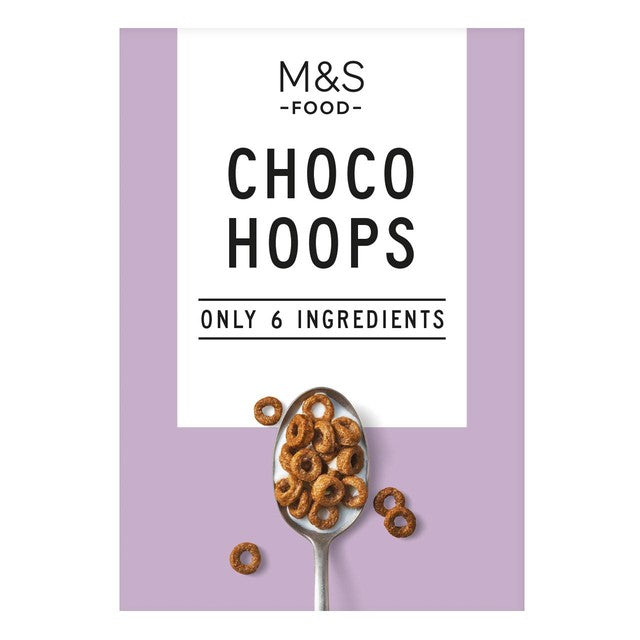 M&S chocolate flavoured cereal hoops 300g, imported from the UK